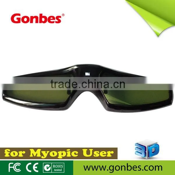 Clip-on Universal Active Shutter 3D Glasses for Nearsighted People photo-2