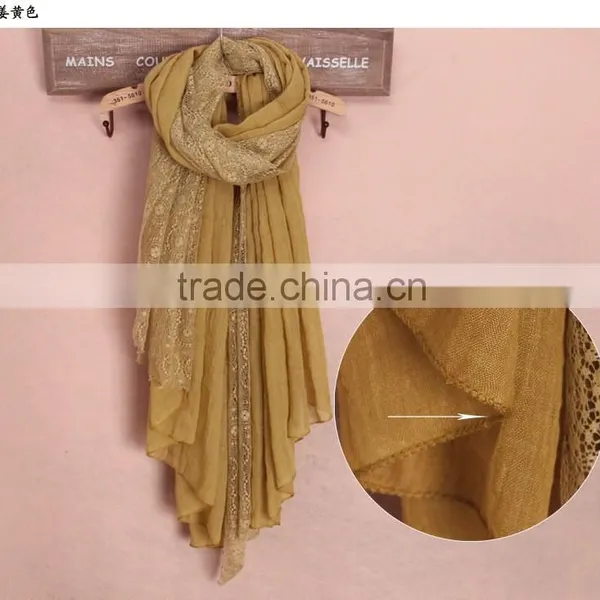 Fashion Scarf Factory China,100% Cotton Pashmina Scarf,Custom Scarf Shawl photo-4