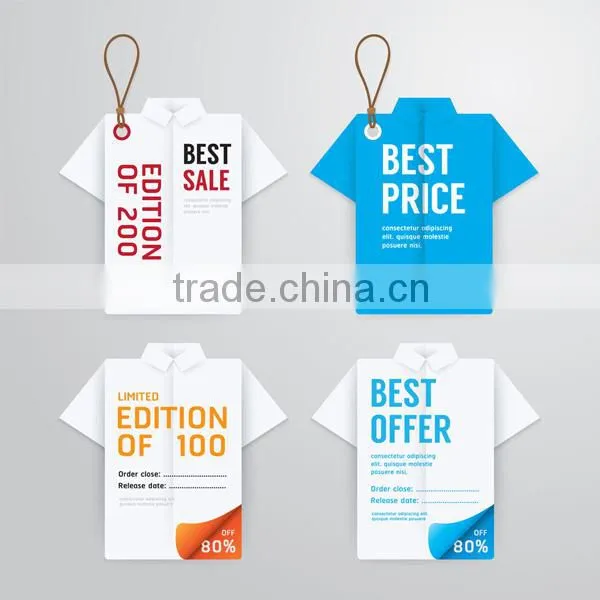 Fashionable Customized New Cheap Cloth /bag Hangtag Printing