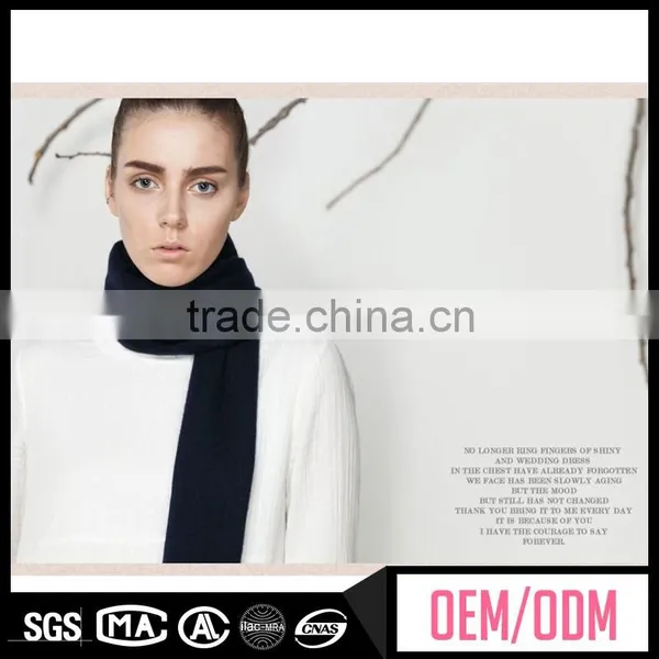New Design Scarf, Knitted Long Wool Scarf, Pure Cashmere Knitting Scarf in Solid Colour photo-5