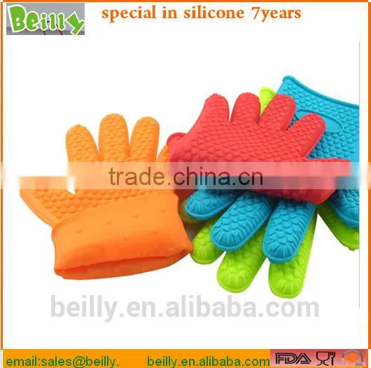 Fda Silicone Cooking Gloves Silicone Oven Glove,heat Resistant Bbq Glove photo-4