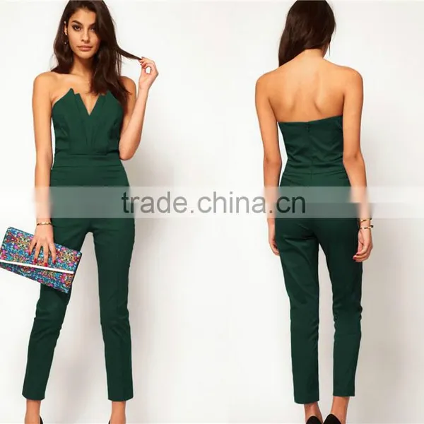 New Office Ladies Clubwear V Neck Playsuit Bodycon Party Women Jumpsuits Rompers photo-2