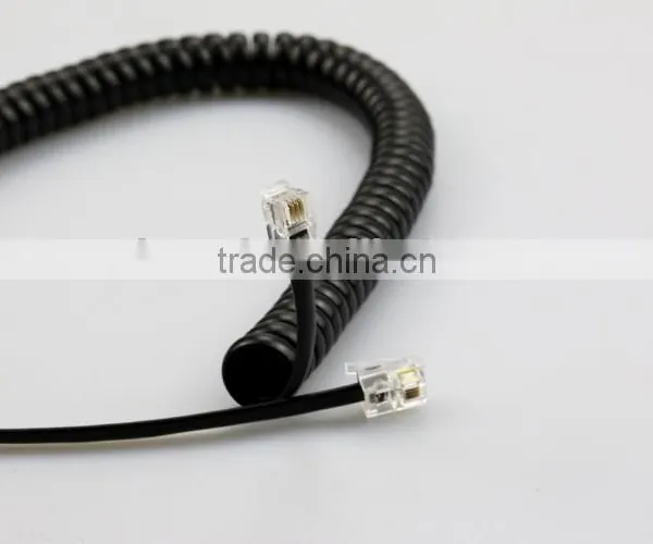 Modular 6P2C Round Telephone Extension Coil Cord Cable photo-3