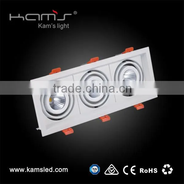 Hot Sales Led Gimbal Ceiling Downlight LED Grille Light 10W/20W/30w/40w/60w 2 Headsled Grille Light photo-2