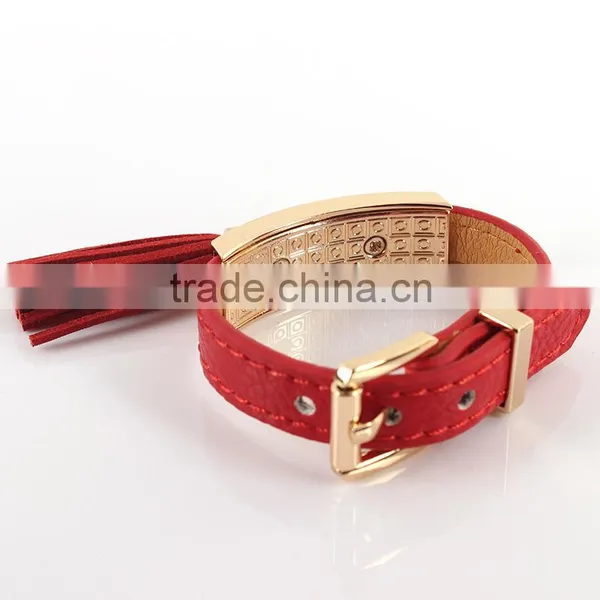 Woman Adjustable Size Leather Bracelet photo-3