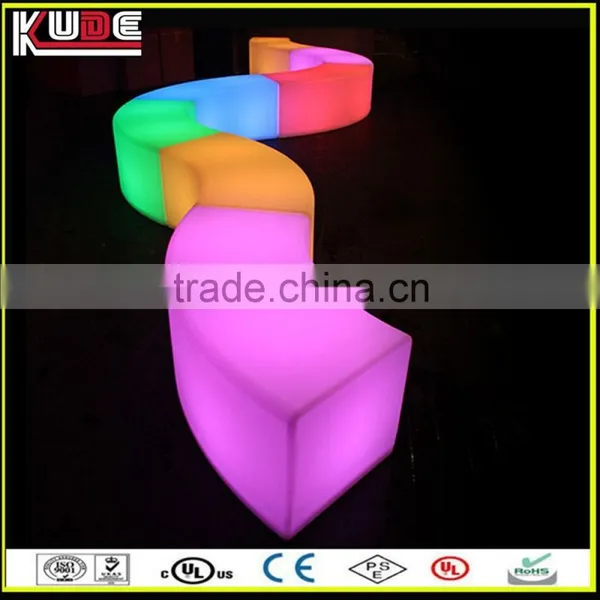 Popular RGB Led Rechargeable Plastic LED Stool, Outdoor Circle Seat Stool With Remote Controller photo-5