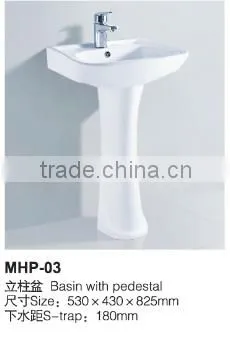 Basin Pedestal For Bathroom / Half Round Sink