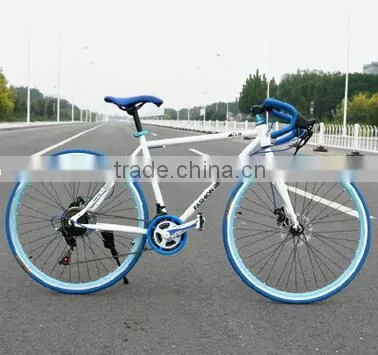 26-inch Road Bike 21 Speed High Carbon Steel Dual Disc Brakes Road Bike photo-5
