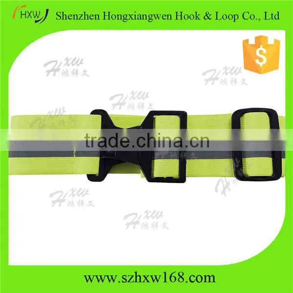 Neon Yellow Elastic Adjustable Buckle Safety Belt Cycling Walking photo-3