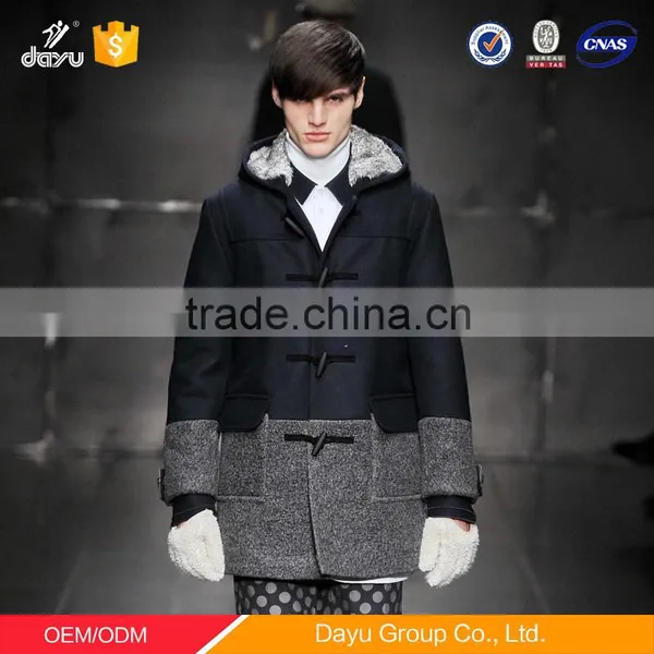 Preppy Style Trench Coat Winter Men's Wool Cashmere Coat Men Woolen Overcoat