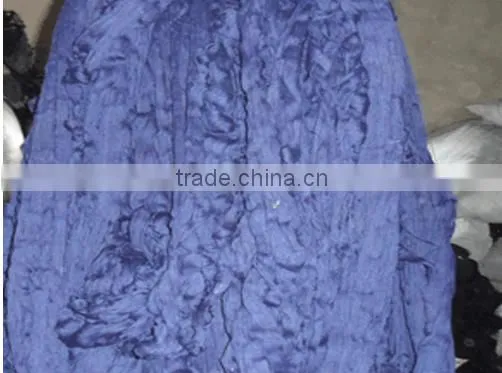 Recycling 100% Cotton Denim Thread Waste