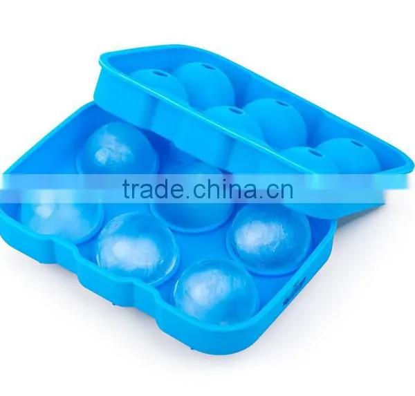 Food Grade Silicone Ice Ball Mold 6 Cavities Ice Cube Tray photo-2