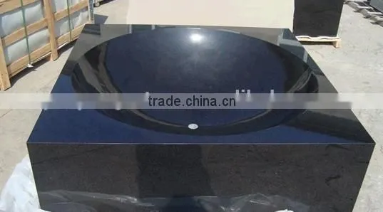 G684 Chinese Black Granite Stone Grooved Basin Sink photo-2