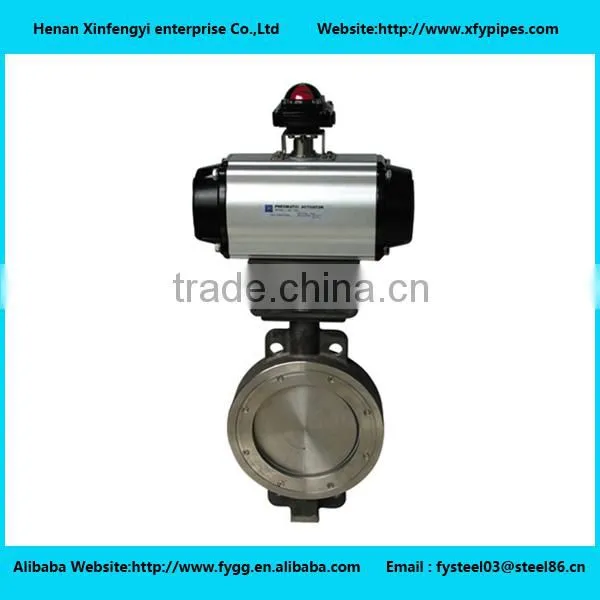 Pneumatic Multi-level Ductile Iron Wafer Butterfly Valve photo-2