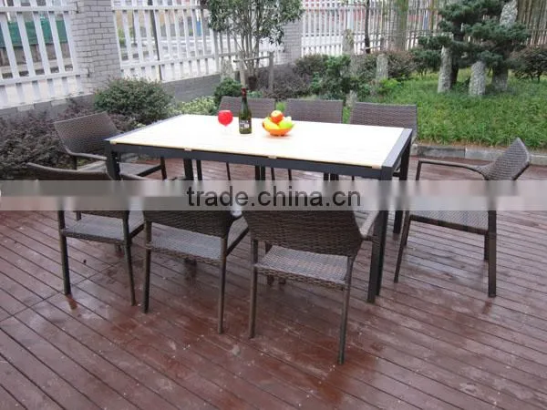 Modern Dining Set With Wood Table Top photo-2