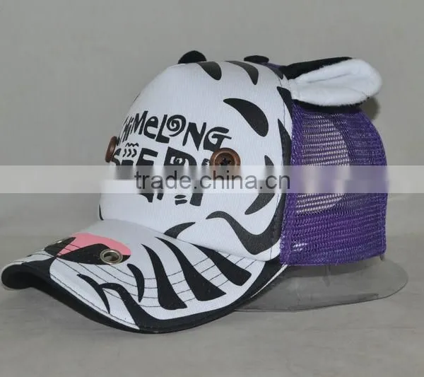 Guangzhou Hat Factory Professional Custom 100% Cotton Cute Cartoon Hippo Shape Trucker Cap photo-2