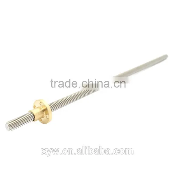 T8*8 mm Lead Screw 400 mm 8mm Lead Trapezoidal Spindle Screw Lead Screw Rod T Shape Linear Rail Bar Shaft Brass Nut photo-4