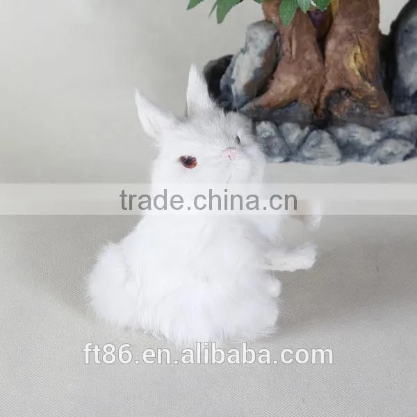 Animated Cheap Realistic Plush Realistic Bunny Figurine photo-4