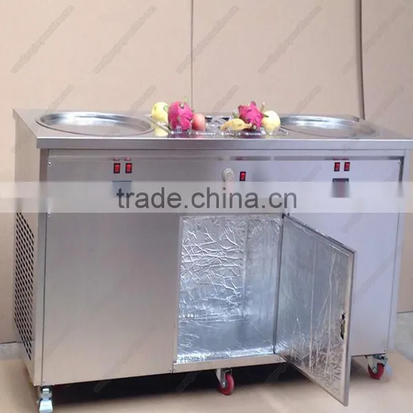 Good Apperance New Style Fried Ice Cream Machine,2 Pan Durable Fry Ice Cream Machine photo-3