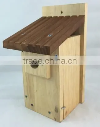 New Designed Unfinished Environmental Wooden Bird House Wholesale photo-2