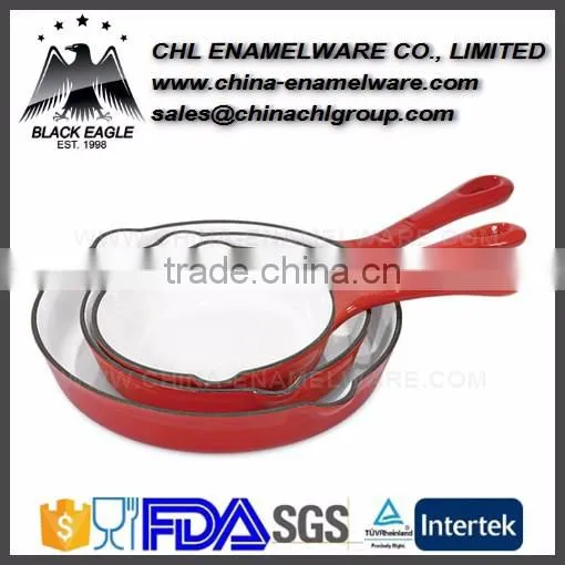 New Arrival Enamel Cast Iron Skillet Cookware Set for Restaurant Kitchenware photo-5