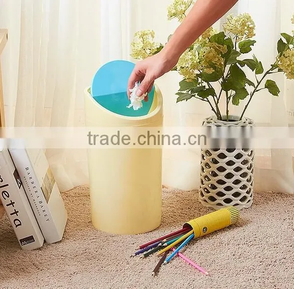 Colorful Multifunction Colorful Living Room Kitchen Bathroom Plastic With Cover Trash Bin Garbage Bin photo-3