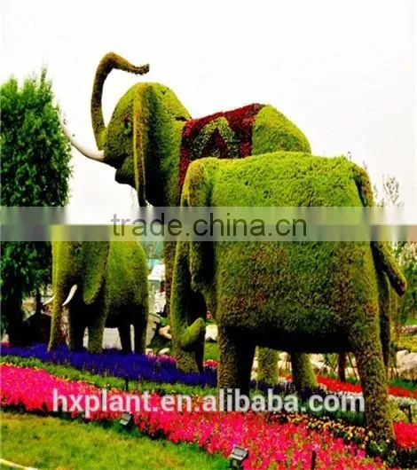 Small Sculpture Aritificial Green Sculpture Plastic Fake Plant Artificial Sculpture Artificial Statue photo-3