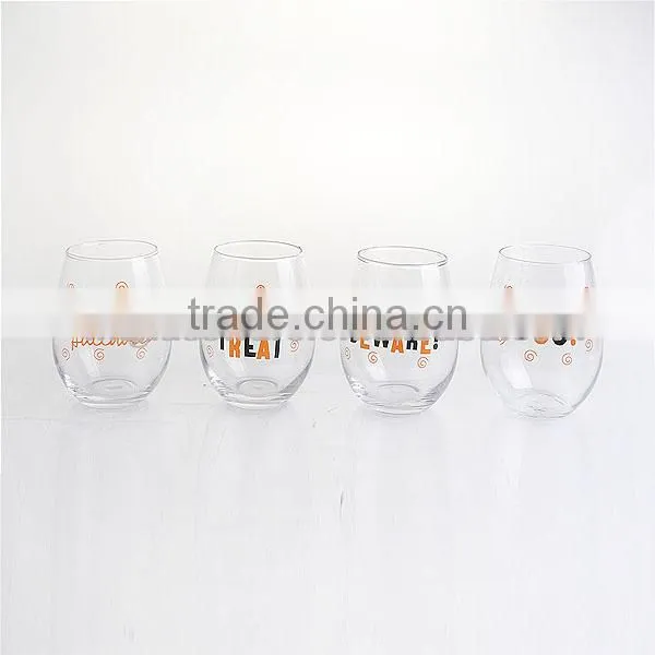 Happy Hallowee Decal Drinking Glass Water Glass Cup photo-2