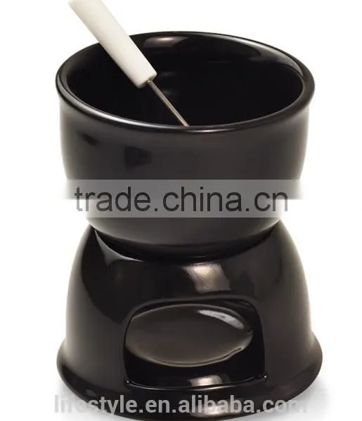 Chocolate Fondue Set, Ceramic Fondue Set photo-3