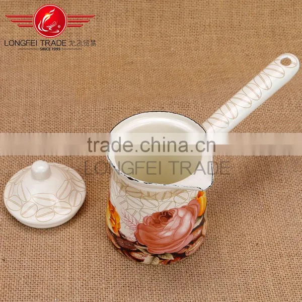 3PCS Stock Offer All Size Copper Enamel Turkish Coffee Pot With Lid photo-4