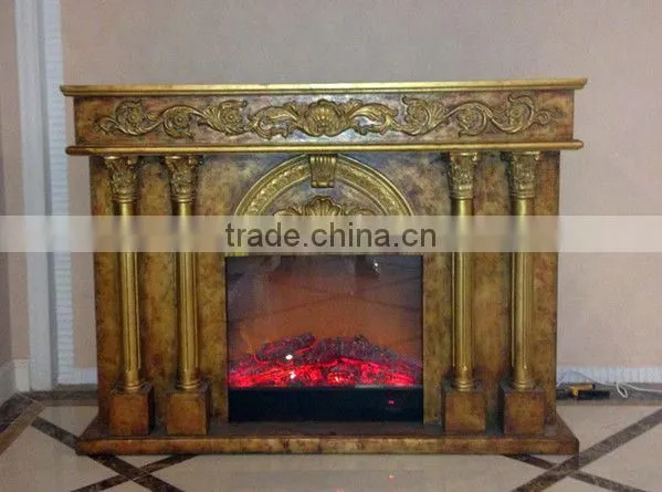 Living Room Furniture Fireplace With Wall Mirror For Interior Decoration photo-6