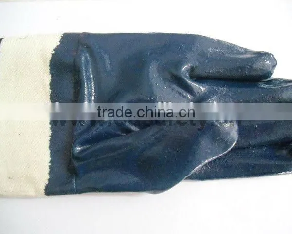 DDSAFETY 2017 Cotton Lined With Blue Nitrile Gloves photo-3