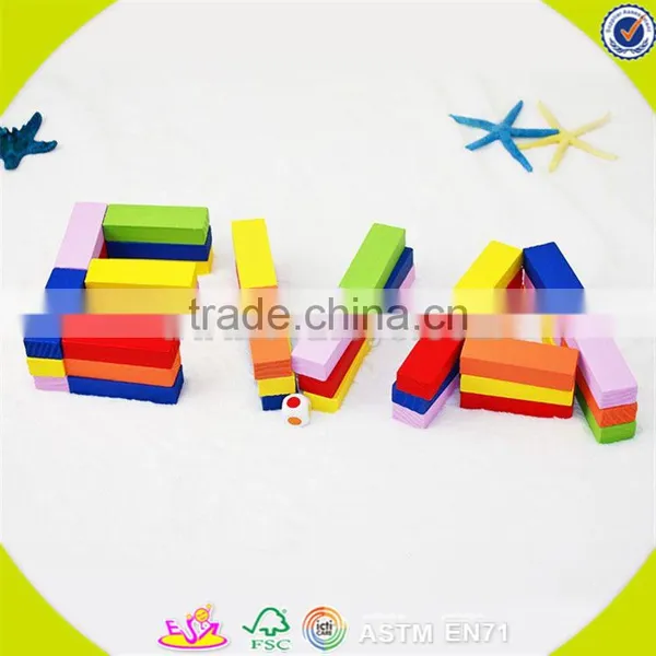 Wholesale Brain Training Wooden Stacking Bricks Toy Funny Kids Wooden Stacking Bricks Toy Colorful Stacking Bricks Toy W13D082 photo-4