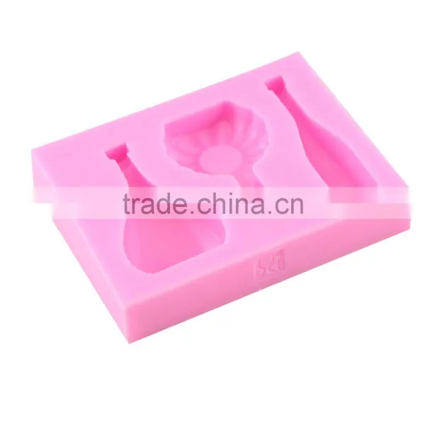 DIY Liquid Silicone Cake Mold Baking Fondant Cake Decoration Tools Wine 1688 Agent photo-2