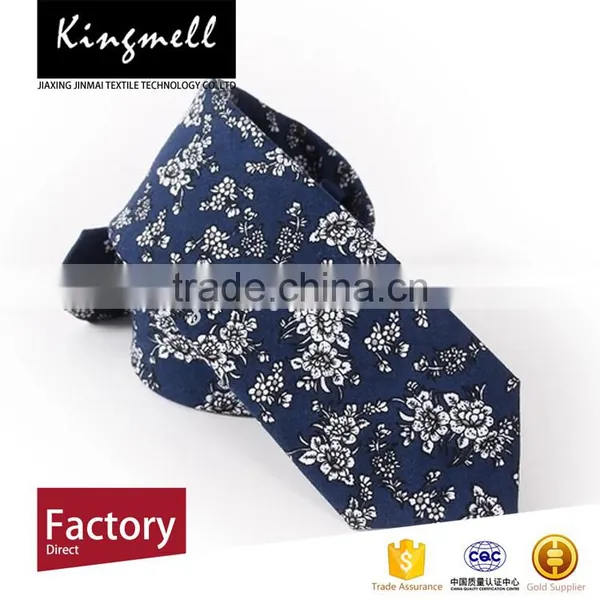 Custom Floral Digital Printed Men's Cotton Neck Tie photo-2