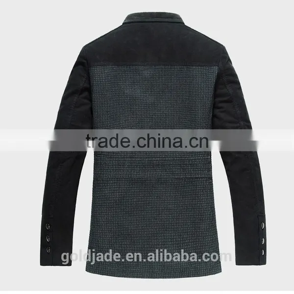 2016 New Design Slim Fit Blazer for Man Grid Business Suit 100% Wool Spring / Autumn Clothes photo-4
