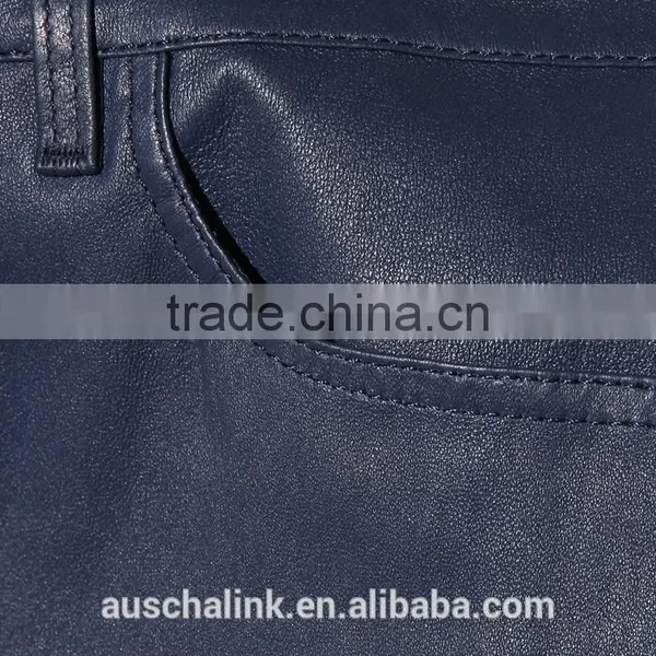 New Arrival Winter High Quality Female Black Skinny Leather Trousers photo-4