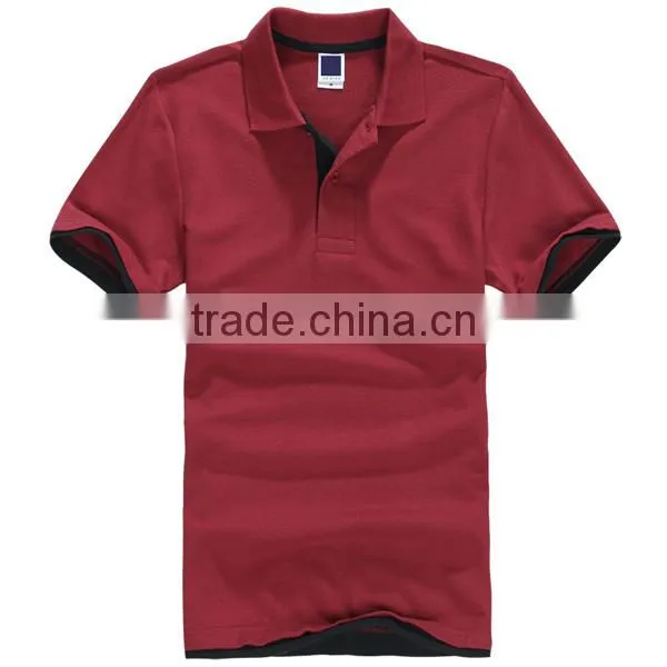 2017 Breathable 100% Cotton Short Sleeve Mens Polo T Shirt photo-5