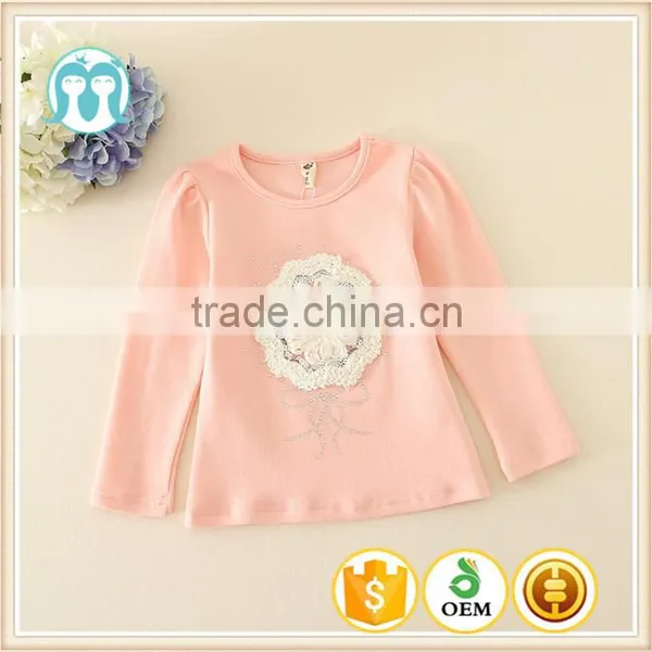 2015 Fashion Children's Tee Girls Shirt Plain Newest Design Shirts for Child of 110-140cm photo-5