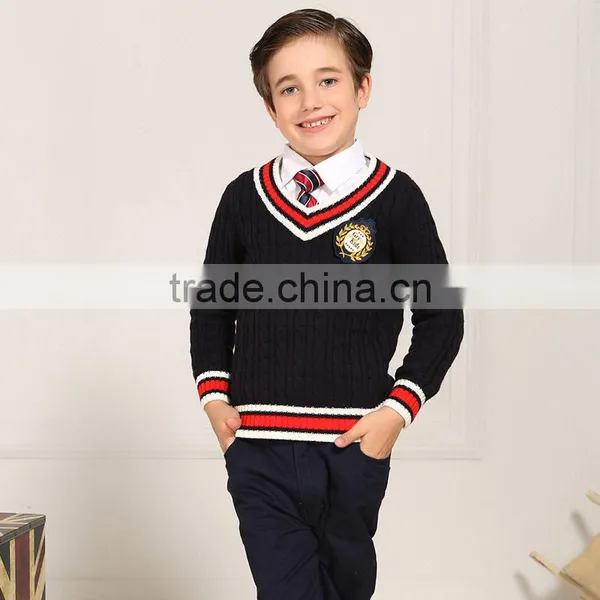 High Quality OEM Uniform Cable Knitting Fashion British Style Junior School Uniform photo-2