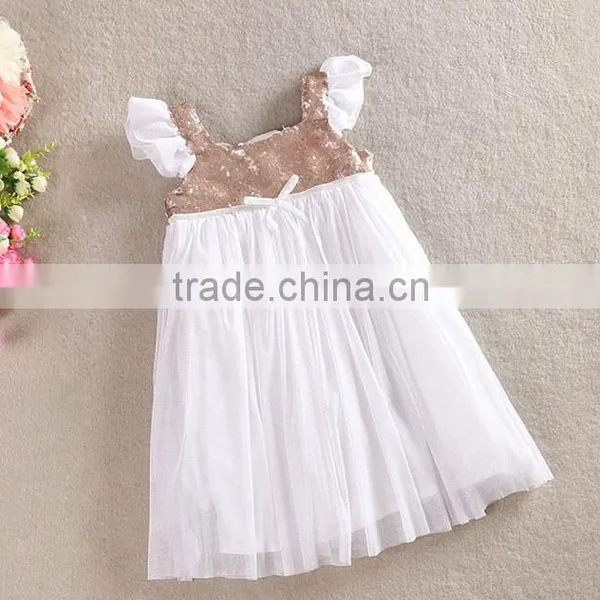 Girl Persnickety Remake Well Dressed Wolves Red Sequin Dress With Chiffon Ruffle Girl Sequin Dress photo-4