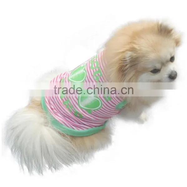 Cheap Stripe Pet Puppy Summer Shirt Pet Clothes T Shirt With Printing photo-2