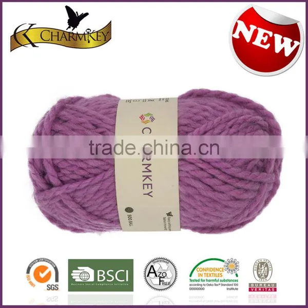 Charmkey Thick Knitting Yarn Sweater Yarn Acrylic Wool Blended Yarn Wholesale From China photo-5