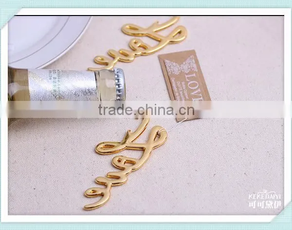 Best Quality Chrome Love Bottle Opener Wedding & Bridal Shower Favors and Gift For Guest photo-3