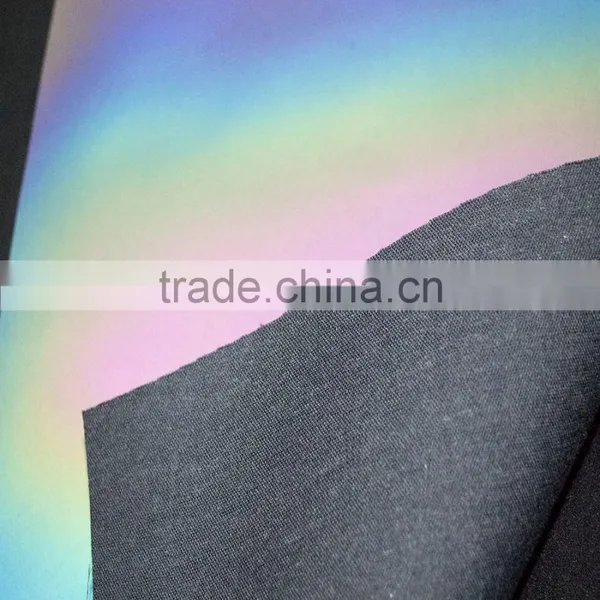 Colorful 7colors Flash 0.8mm Reflective Iridescent Leather Fabric for Bags Material photo-2