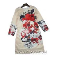 Women Designer Dress Printed Floral Dress photo-3