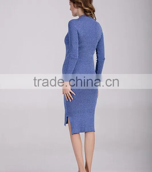 Women Fashion Design Maternity Dress Pregnant Stretch Bandage Long Sleeve Dresses For Ladies photo-5