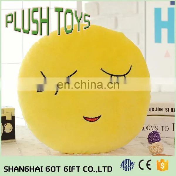 Yellow Soft Emoji Smiley Emoticon Keyring Round Cushion Plush Toy photo-3