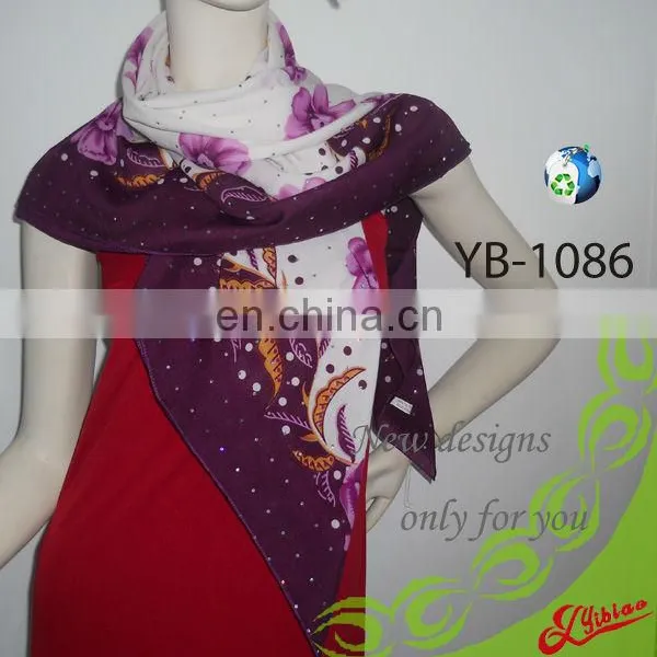 Printed High Fashion Customized Polyester Turkish Scarves for Promotion photo-3