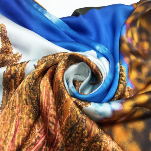 Fashion Design Custom Digital Print Silk Scarf For Small Women photo-4